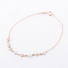 Золотой браслет с цветочками б02740 от ювелирного магазина Оникс