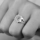 Серебряное кольцо с распятием (чернение) 112201 от ювелирного магазина Оникс - 3