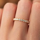 Золотое кольцо с дорожкой камней (бриллианты) кб0464ca от ювелирного магазина Оникс - 1
