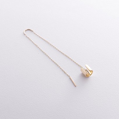 Сережка - каффа з ланцюжком (жовте золото) с08698 №2