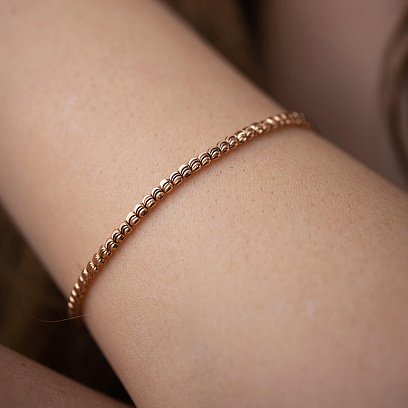 Браслет "Кульки" у червоному золоті б05234 №5