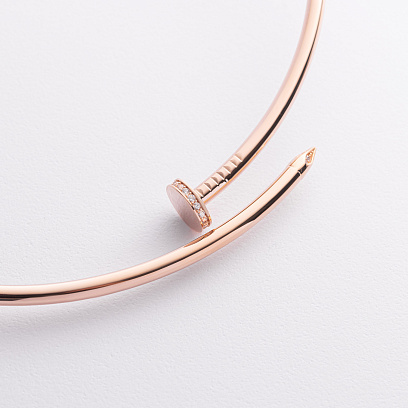 Кольє "Цвях" у червоному золоті (фіаніти) кол02445 №2