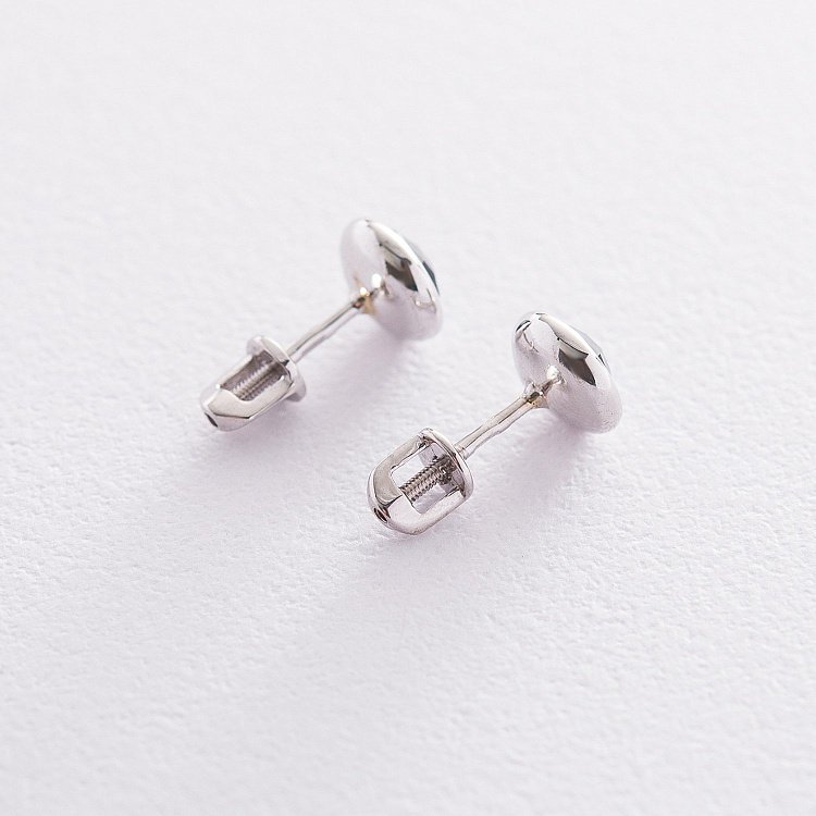 Золоті сережки-пусе﻿ти (син. сапфір) с06463 від ювелірного магазину Онікс - 2