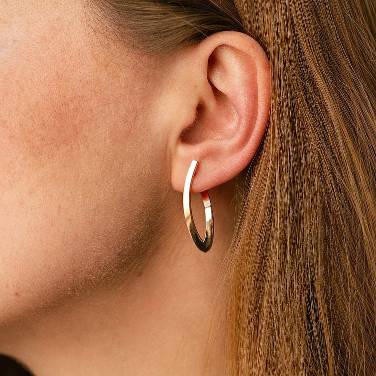 Серьги "Айрис" в красном золоте с04949 от ювелирного магазина Оникс - 1