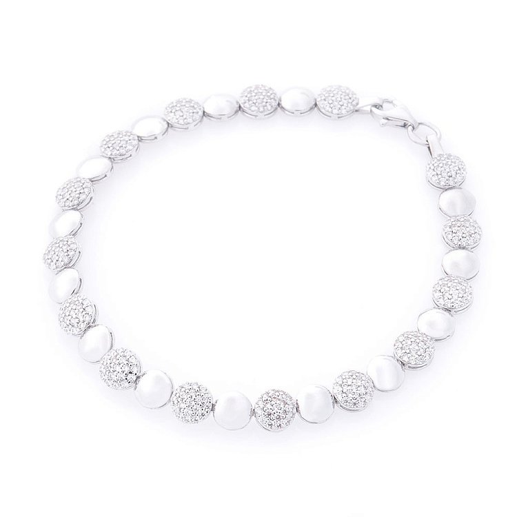 Золотий браслет з фіанітами б04083 від ювелірного магазину Онікс