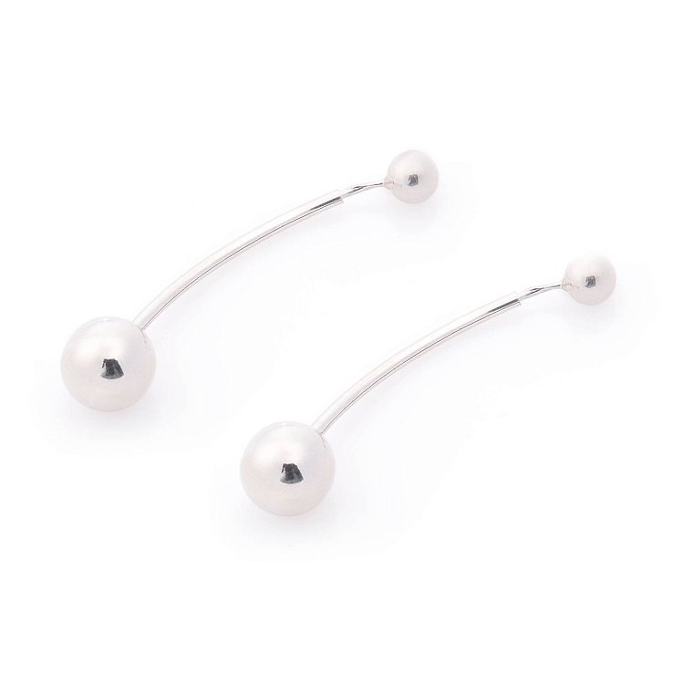 Срібні сережки-кульки 122342 від ювелірного магазину Онікс