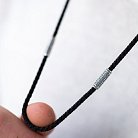 Серебряный шелковый шнурок с серебряными вставками "Псалом 90" 1094шн от ювелирного магазина Оникс - 3