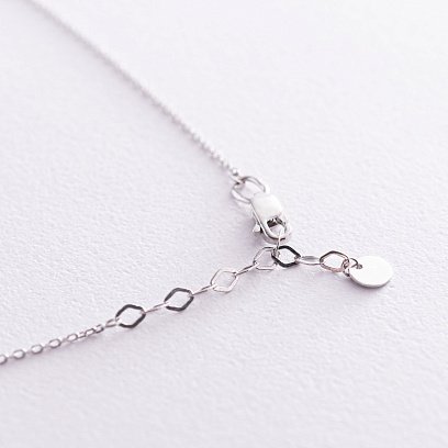 Колье "Монетки" в белом золоте (5 шт) кол01433 №4