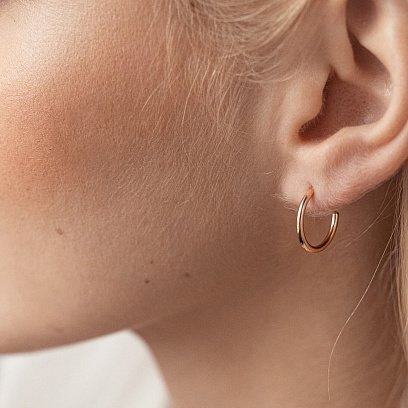 Серьги - пусеты "Келли" в красном золоте с07748 №7