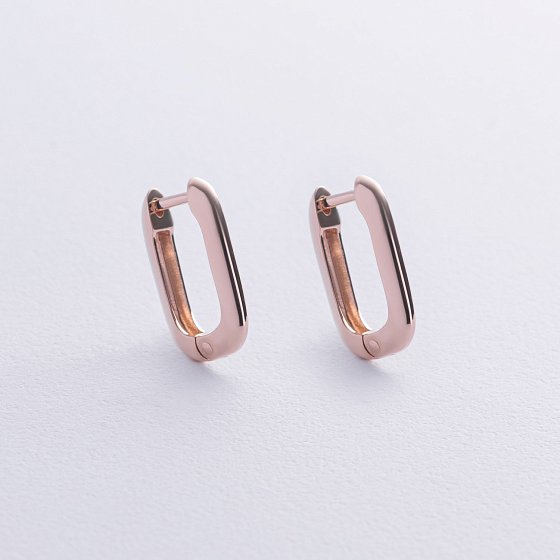 Серьги "Этель" в красном золоте с08674