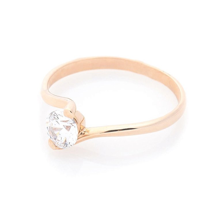 Помолвочное кольцо с фианитом к01900 - 1 Помолвочное кольцо с фианитом к01900 от ювелирного магазина Оникс - 1