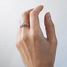 Каблучка "Rosie" з фіанітами (біле золото) к08315 от ювелирного магазина Оникс - 3