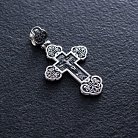 Срібний православний хрест (чорніння) 132711 от ювелирного магазина Оникс