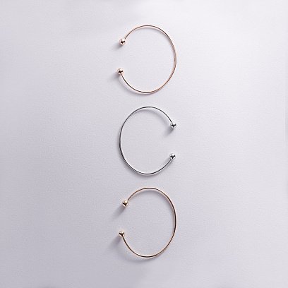 Жесткий браслет "Шарики" (красное золото) б05473 №4