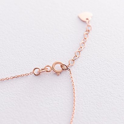 Золотое колье "Звездочка" с фианитом кол01900 №6