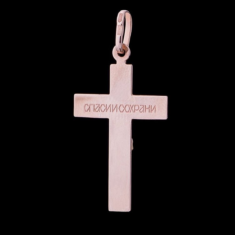 Золотий хрестик з розп'яттям 28311 від ювелірного магазину Онікс - 1