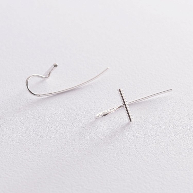 Серебряные серьги "Беннет" 122996 от ювелирного магазина Оникс - 3