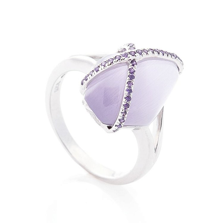 Срібна каблучка (ім.улексит) 112103 від ювелірного магазину Онікс - 2