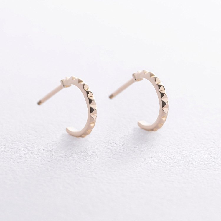 Серьги - пусеты "Mona" в желтом золоте mini с08380 от ювелирного магазина Оникс