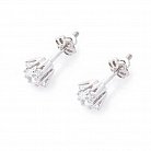 Срібні сережки-пусети з фіанітами 121863 от ювелирного магазина Оникс