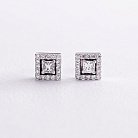 Золоті сережки - пусети 2 в 1 з діамантами 327271121 от ювелирного магазина Оникс