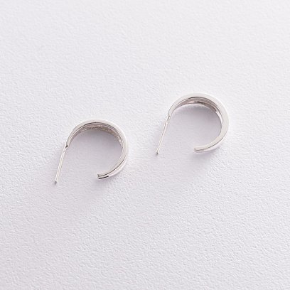 Серебряные серьги - пусеты "Сара" 122999 №4