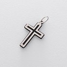 Срібний хрест (полімер, родіювання) 132866 от ювелирного магазина Оникс