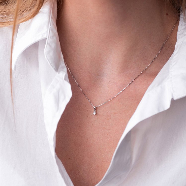 Золотая подвеска с бриллиантом пб0260y от ювелирного магазина Оникс - 2