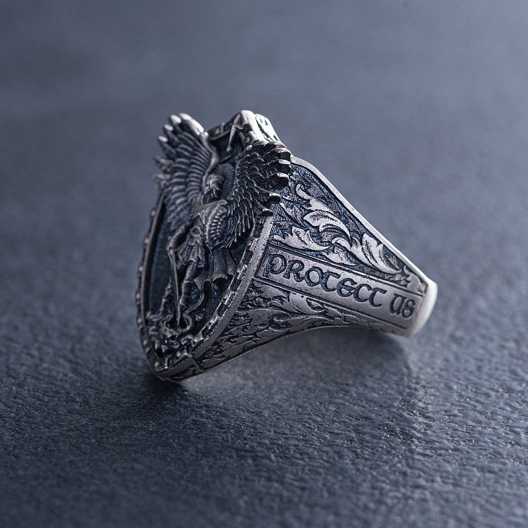 Срібна каблучка "Архангел Михайло" 1143 від ювелірного магазину Онікс - 4