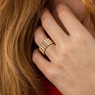 Широкое кольцо "Бьянка" в красном золоте к07434 от ювелирного магазина Оникс - 4