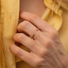 Кольцо "Джолин" в красном золоте (фианиты) к07494 от ювелирного магазина Оникс - 6