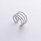 Серебряное кольцо "Линии" 112294 от ювелирного магазина Оникс - 5