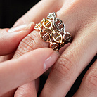 Каблучка "Helen" у червоному золоті к08390 от ювелирного магазина Оникс - 4