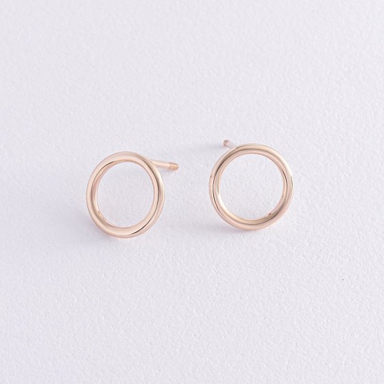 Золотые серьги "Круговорот" (1.25 см) с06694 №3