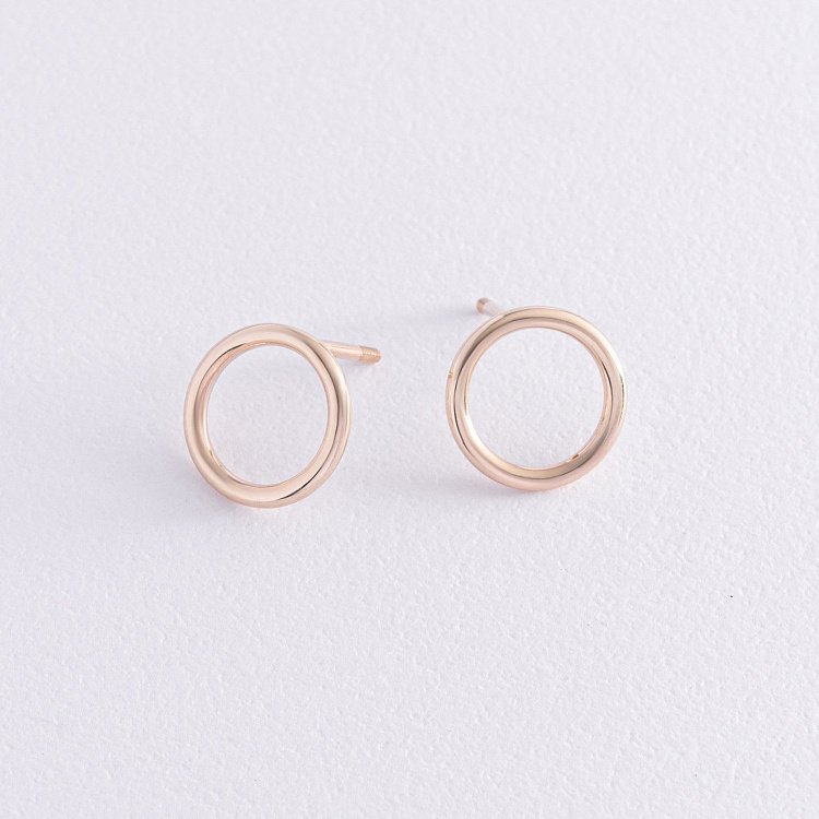 Золотые серьги "Круговорот" (1.25 см) с06694 от ювелирного магазина Оникс - 2