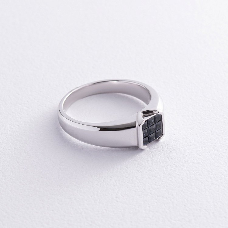 Чоловіча золота печатка із сапфірами кб0480nl від ювелірного магазину Онікс - 2