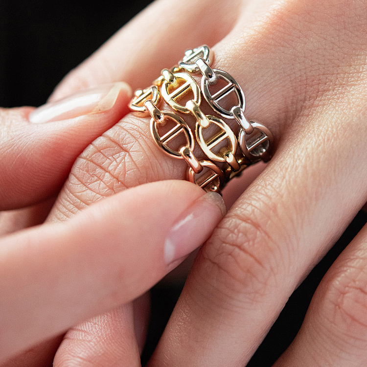 Каблучка "Helen" у червоному золоті к08390 від ювелірного магазину Онікс - 4