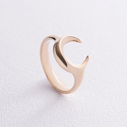 Каблучка "Лунниця" у жовтому золоті к07387 №2