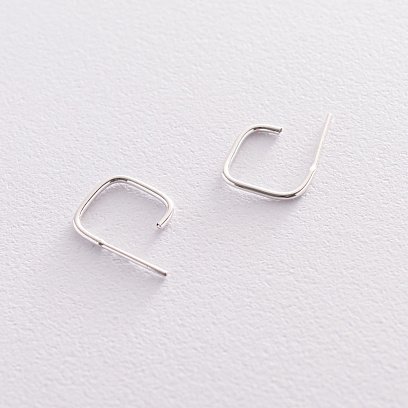 Серьги - пусеты "Элис" в серебре 122990 №4