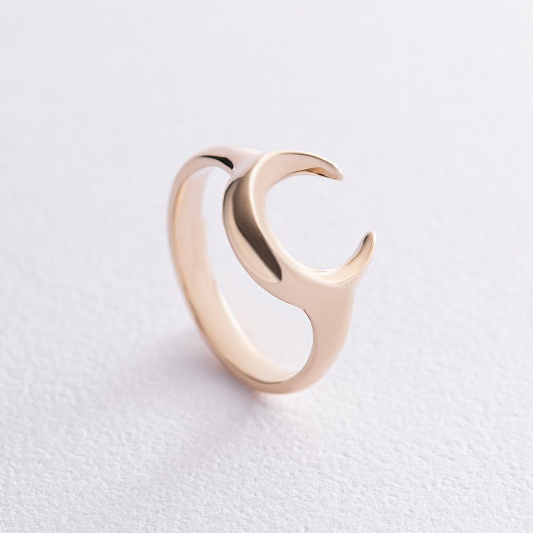 Каблучка "Лунниця" у жовтому золоті к07387 від ювелірного магазину Онікс - 2