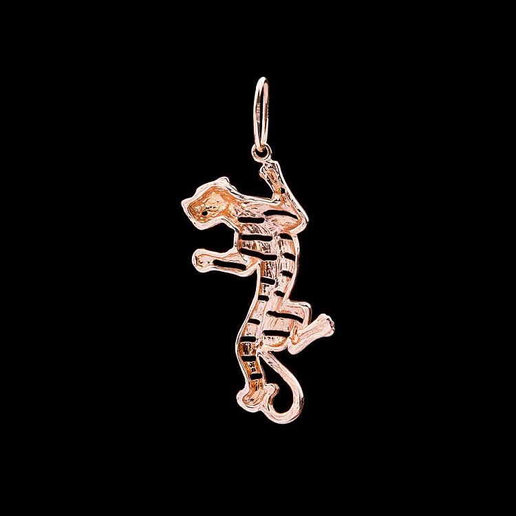 Золотая подвеска "Тигр" п00609 от ювелирного магазина Оникс - 1