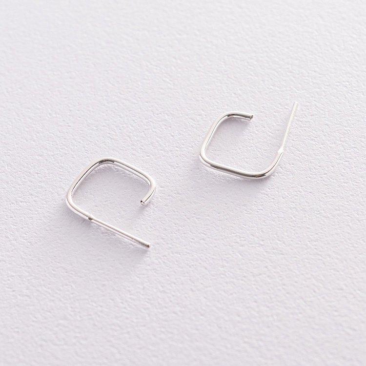 Серьги - пусеты "Элис" в серебре 122990 от ювелирного магазина Оникс - 3