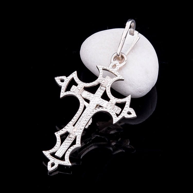 Серебряный православный крестик 131471 от ювелирного магазина Оникс - 1