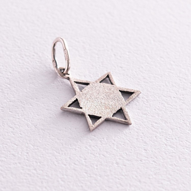 Серебряная подвеска "Звезда Давида" 13217 от ювелирного магазина Оникс - 2