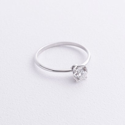 Помолвочное золотое кольцо с бриллиантом 242041121 №3