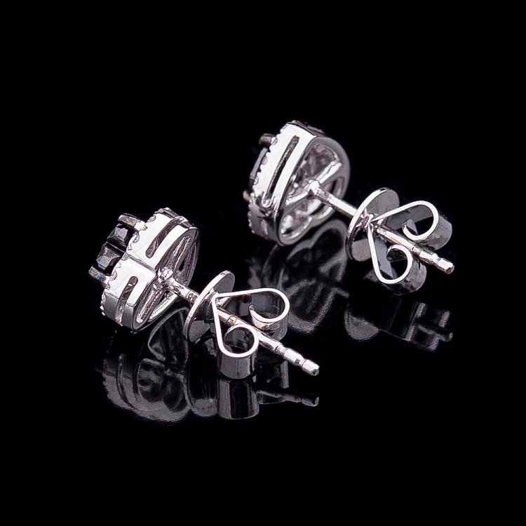 Золотые серьги-гвоздики с бриллиантами с212 - 2 Золотые серьги-гвоздики с бриллиантами с212 от ювелирного магазина Оникс - 2