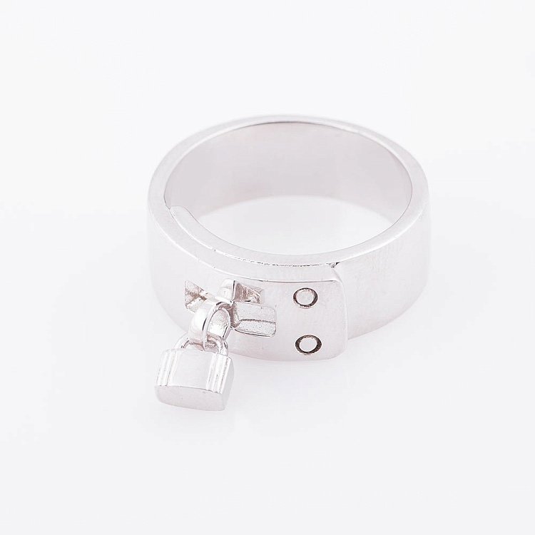 Срібний перстень з замком 111970 від ювелірного магазину Онікс - 1