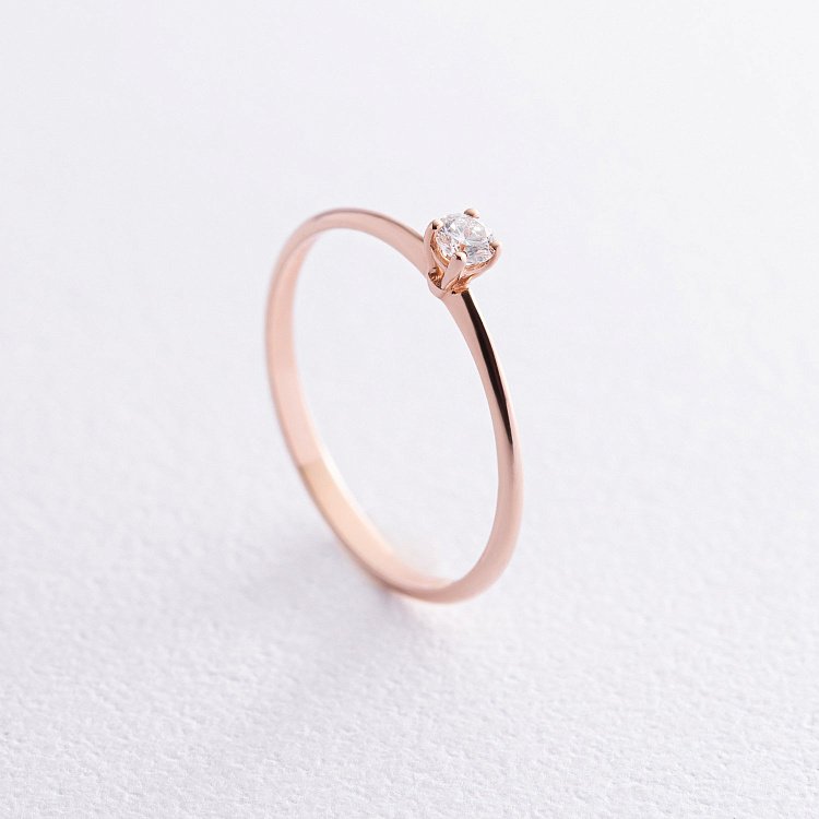 Заручальна золота каблучка з діамантом 229432421 від ювелірного магазину Онікс