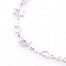 Срібний браслет з сердечками і зірочками (фіаніт) 141335 от ювелирного магазина Оникс - 1