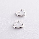 Сережки "Сердечки" в сріблі 122877 от ювелирного магазина Оникс - 4